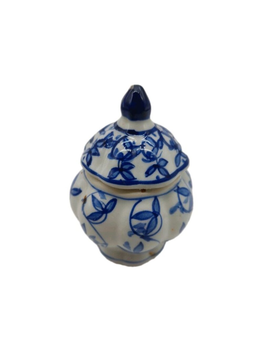 Mini Ginger Jar Blue And White 3.5” Made In Thailand